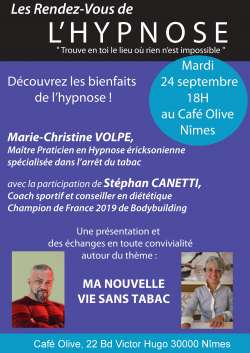 Les RDV de l'Hypnose au Café Olive - Ma nouvelle vie sans tabac