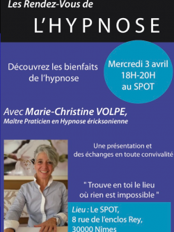 Les RDV de l'Hypnose au SPOT à Nîmes